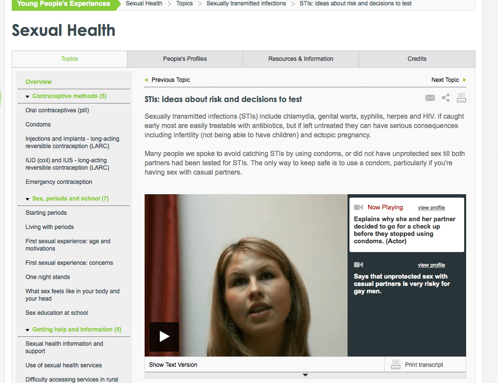 healthtalk.org screenshot