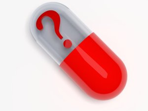 pill with question mark