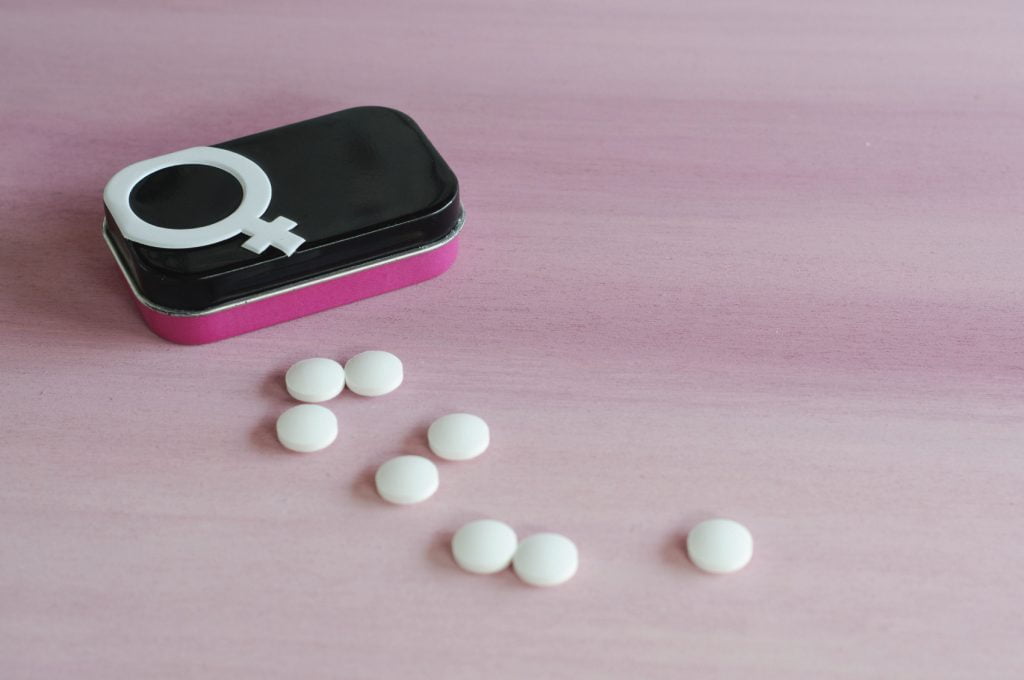 Contraceptive pills box