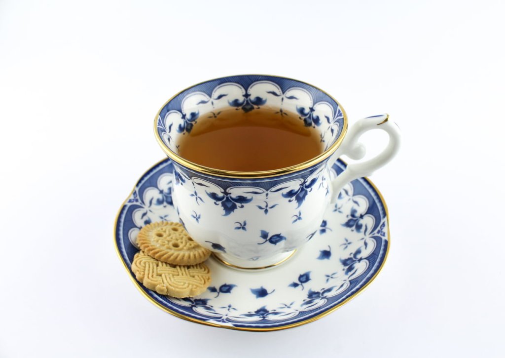 Cup of tea with biscuits