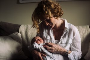 Jessica Hatcher holding her baby Finlay