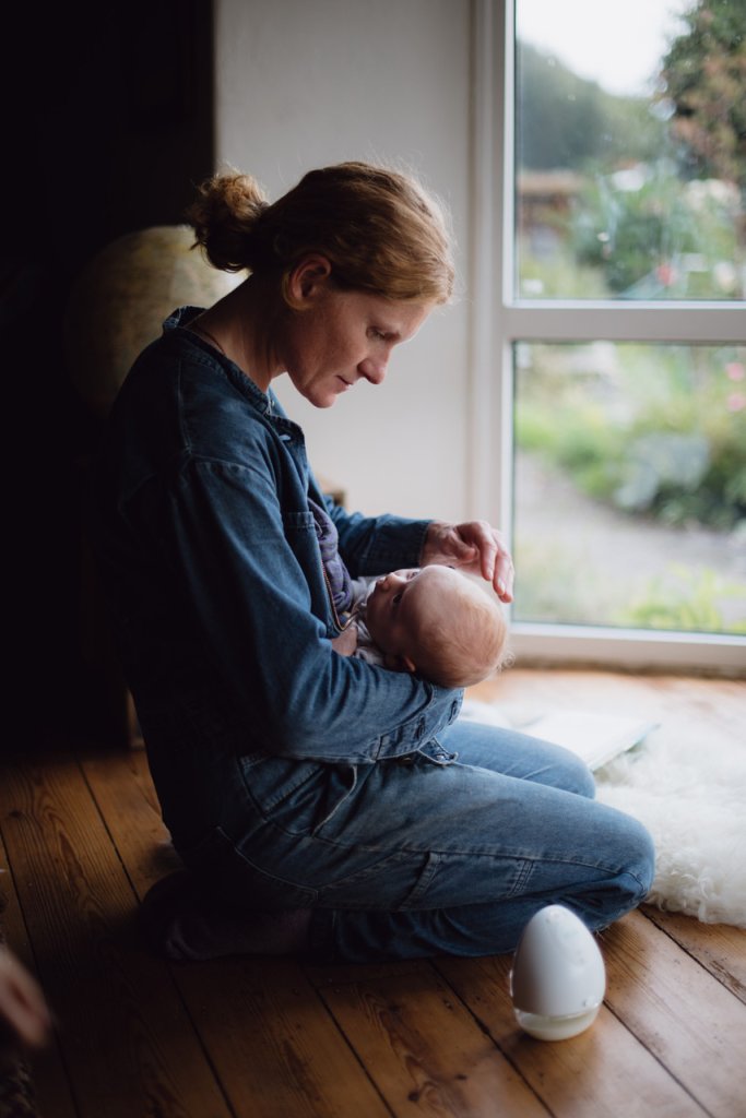 Jessica Hatcher-Moore with her baby